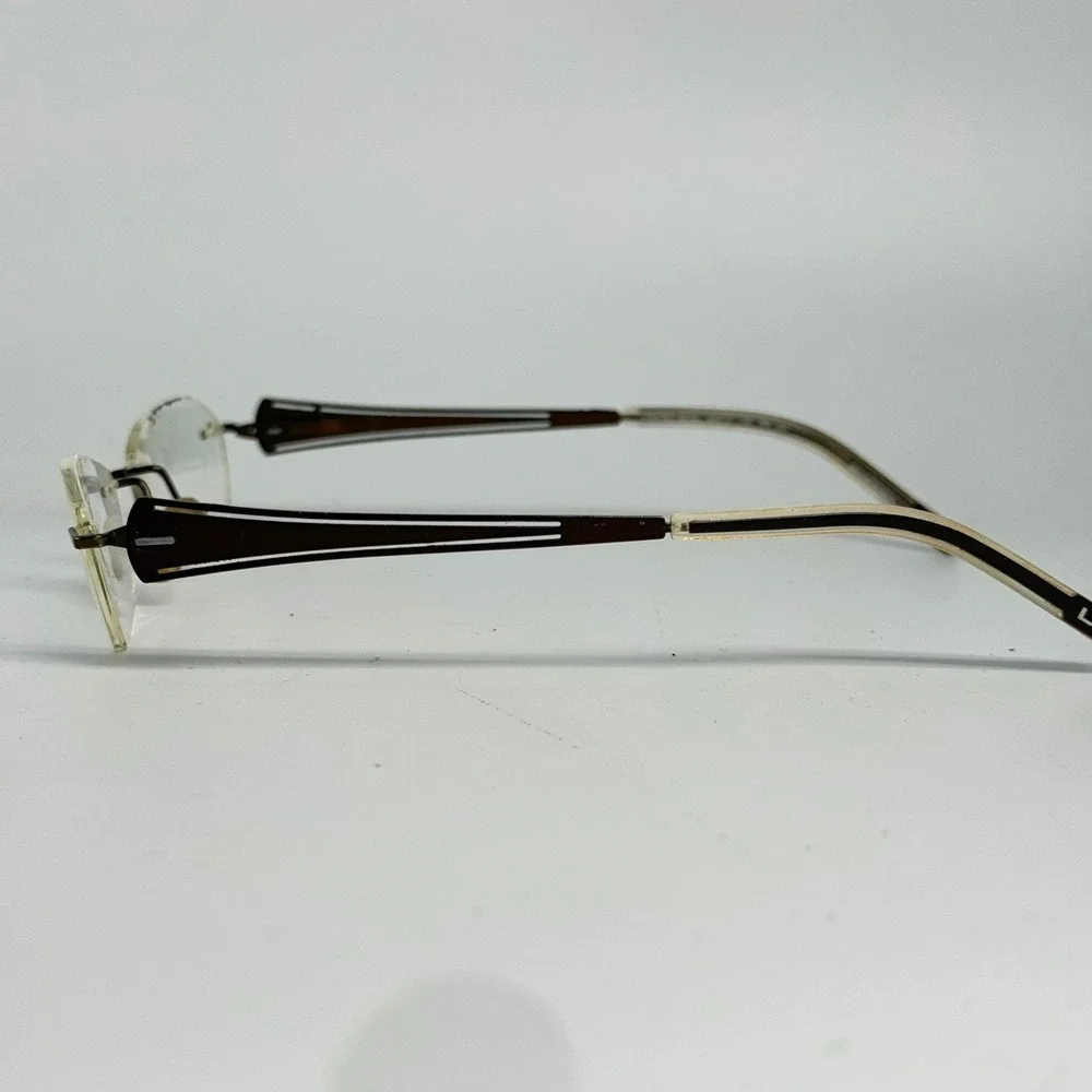 Lighttec Morel France 6578L Brown Rimless Eyeglasses Frames 49-17-135